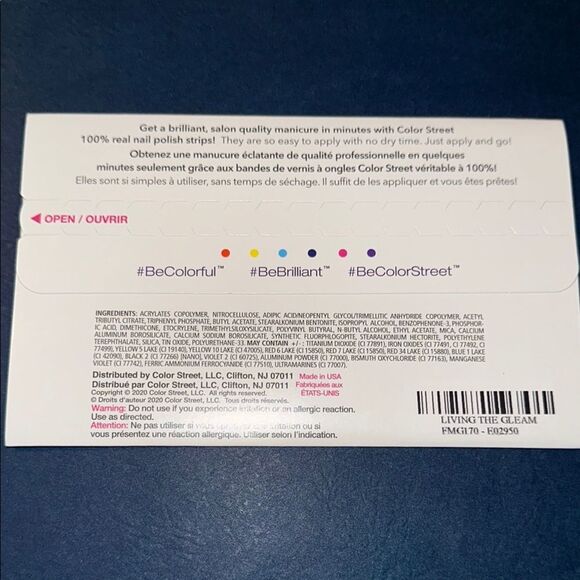 Living the gleam Color Street Sparkling Black Nail Strips / Living the gleam - Picture 9 of 10